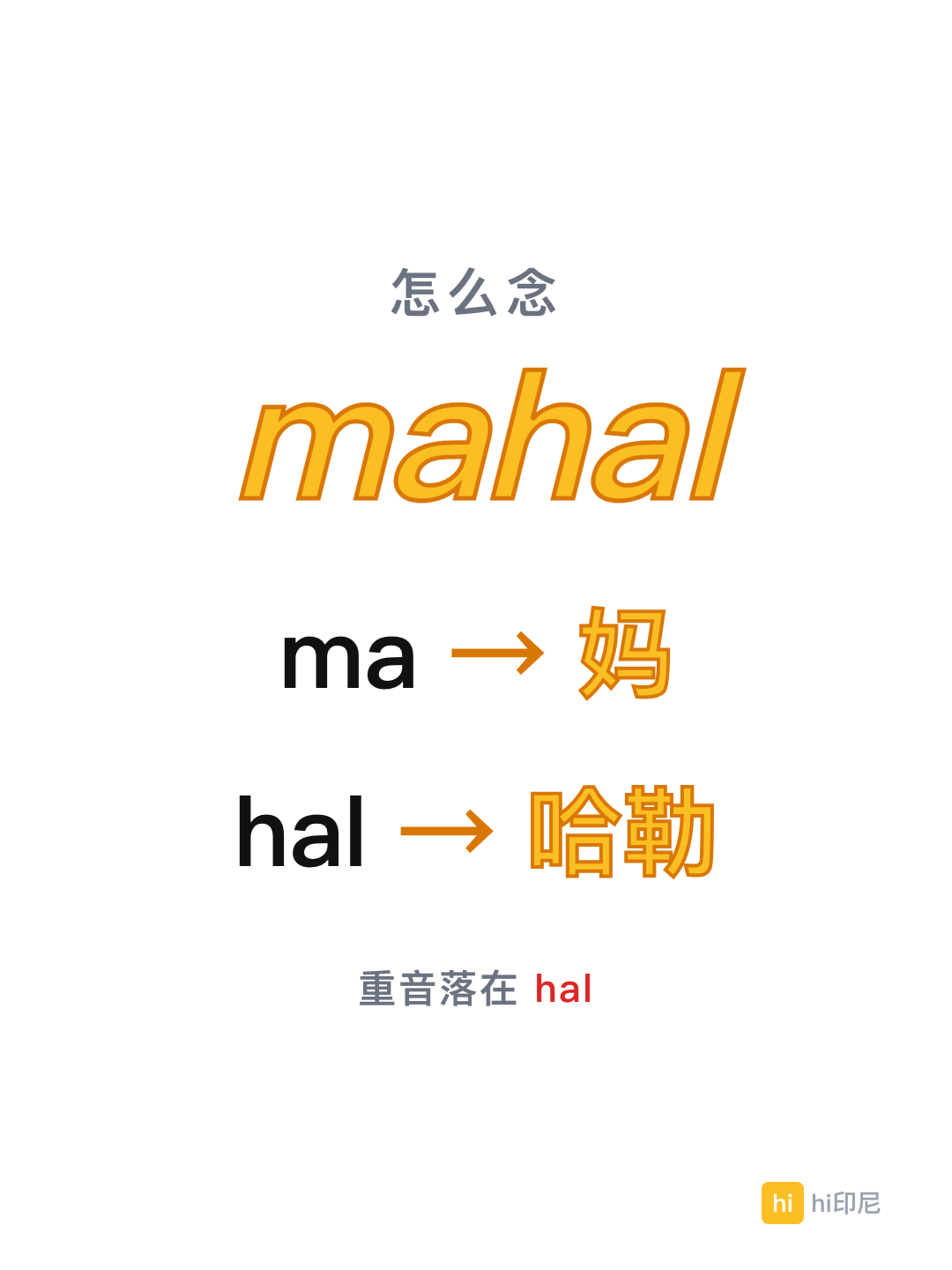 v2 · 发音分解 (黑字+黄贴纸 纯白)